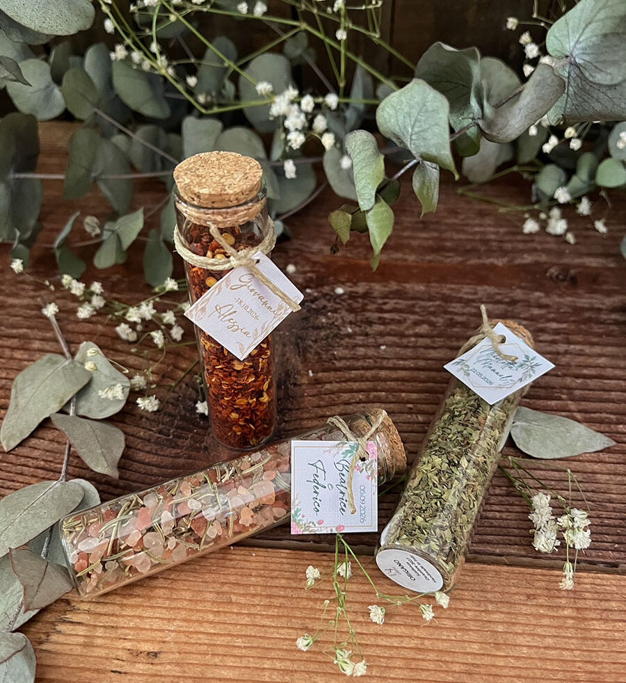 Fialette Segnaposto “Big Spicy” – Spezie in vetro matrimonio - immagine 5