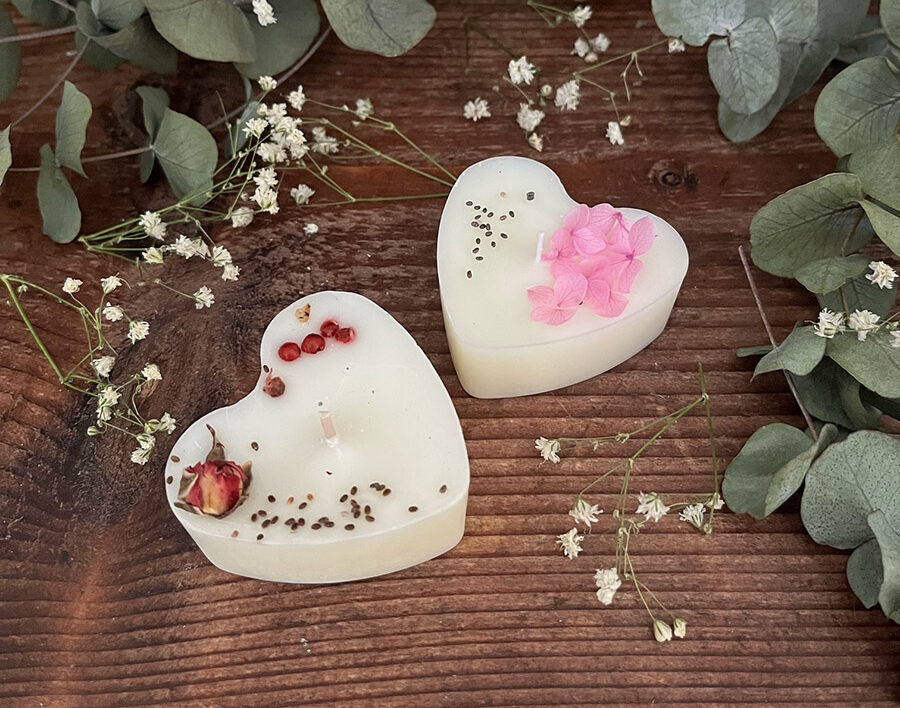 Segnaposto Candela “Precioso” in Cera di Soia – Cuore profumato per Matrimonio