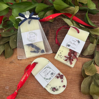 Tavoletta profumata con decorazioni botaniche - segnaposto laurea