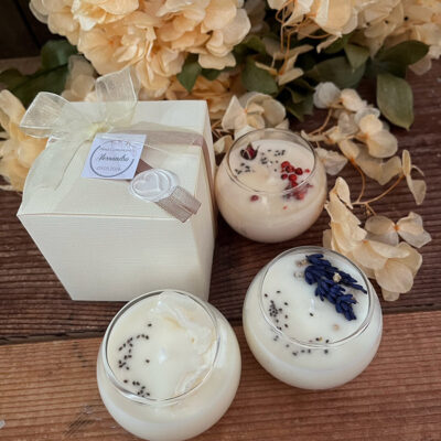 Candela Boule – Bomboniera botanica per Comunione e Cresima