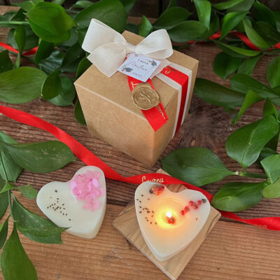 Candela Laurea Precioso – Bomboniera cuore profumato