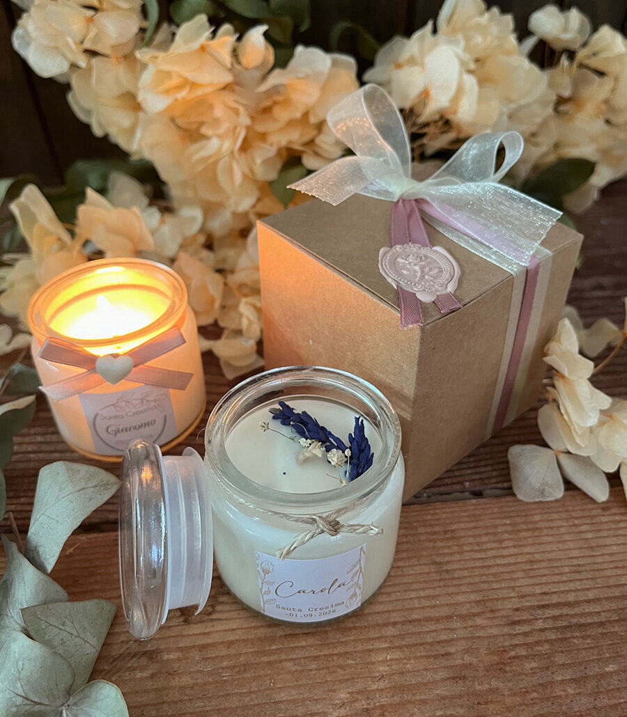 Candela Comunione e Cresima Pure – Bomboniera in cera di soia - immagine 2