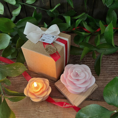 Candela Laurea Isabeau – Bomboniera profumata a forma di rosa