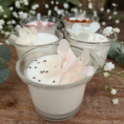 Segnaposto in cera di soia “Bloom Colors” – candela botanica matrimonio